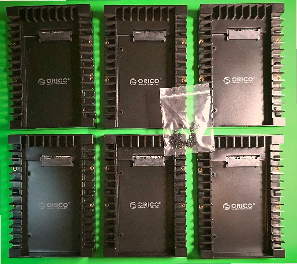 ORICO 2.5 SSD SATA to 3.5 Hard Drive Adapter (Lot of 6)