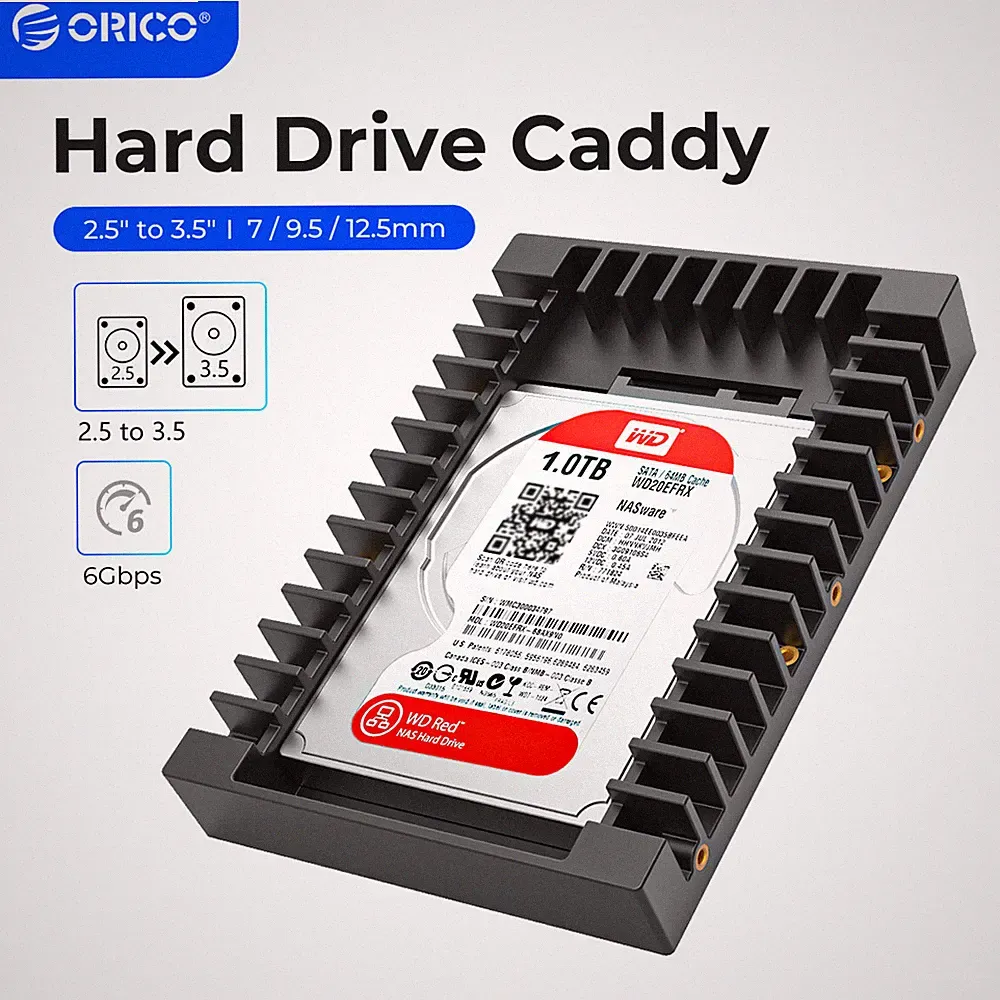 ORICO 2.5'' SSD to 3.5'' SATA HDD Hard Disk Drive Converter Set Caddy Adapter