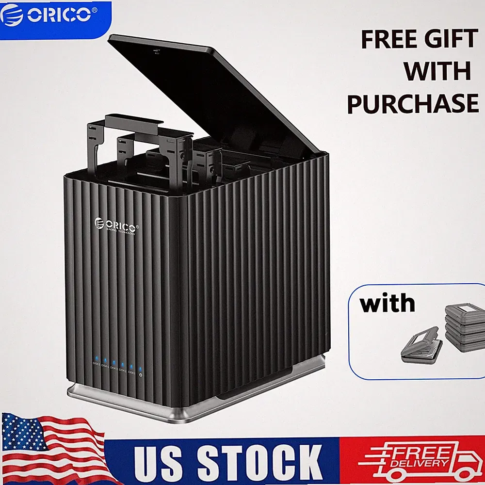 ORICO 2/5Bay Type C Storage Enclosure 3.5" HDD for Mac and PC DAS Solution 110T