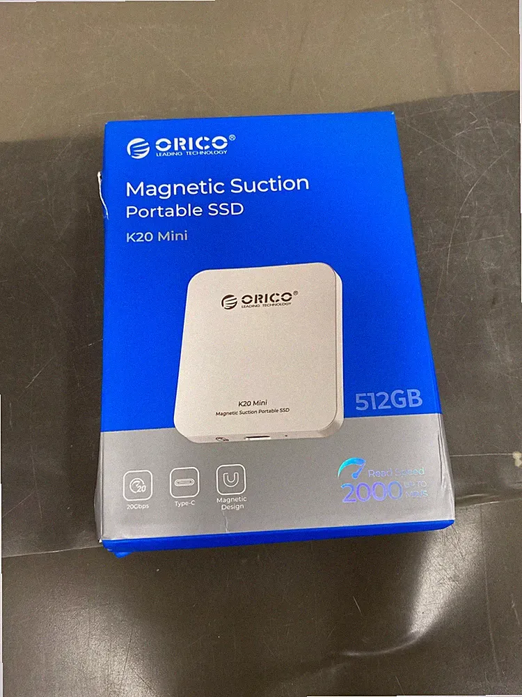 ORICO 512GB Magnetic External SSD, Aluminum Alloy, Up to 2000MB/s, 4K 120Hz ProR