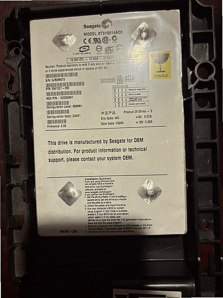 Untested original Xbox hard drive